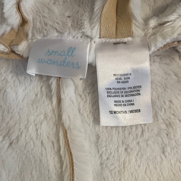 Small Wonders One Piece Winter Outfit. Infant Size 12 Months Beige Onesie. - Picture 12 of 12